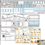 HWK002ブルドーザー型紙＆説明書